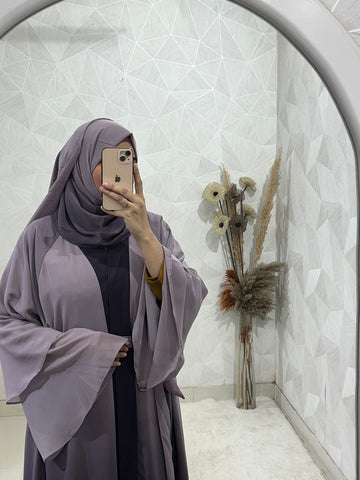 Large Flared Double Layer Abaya