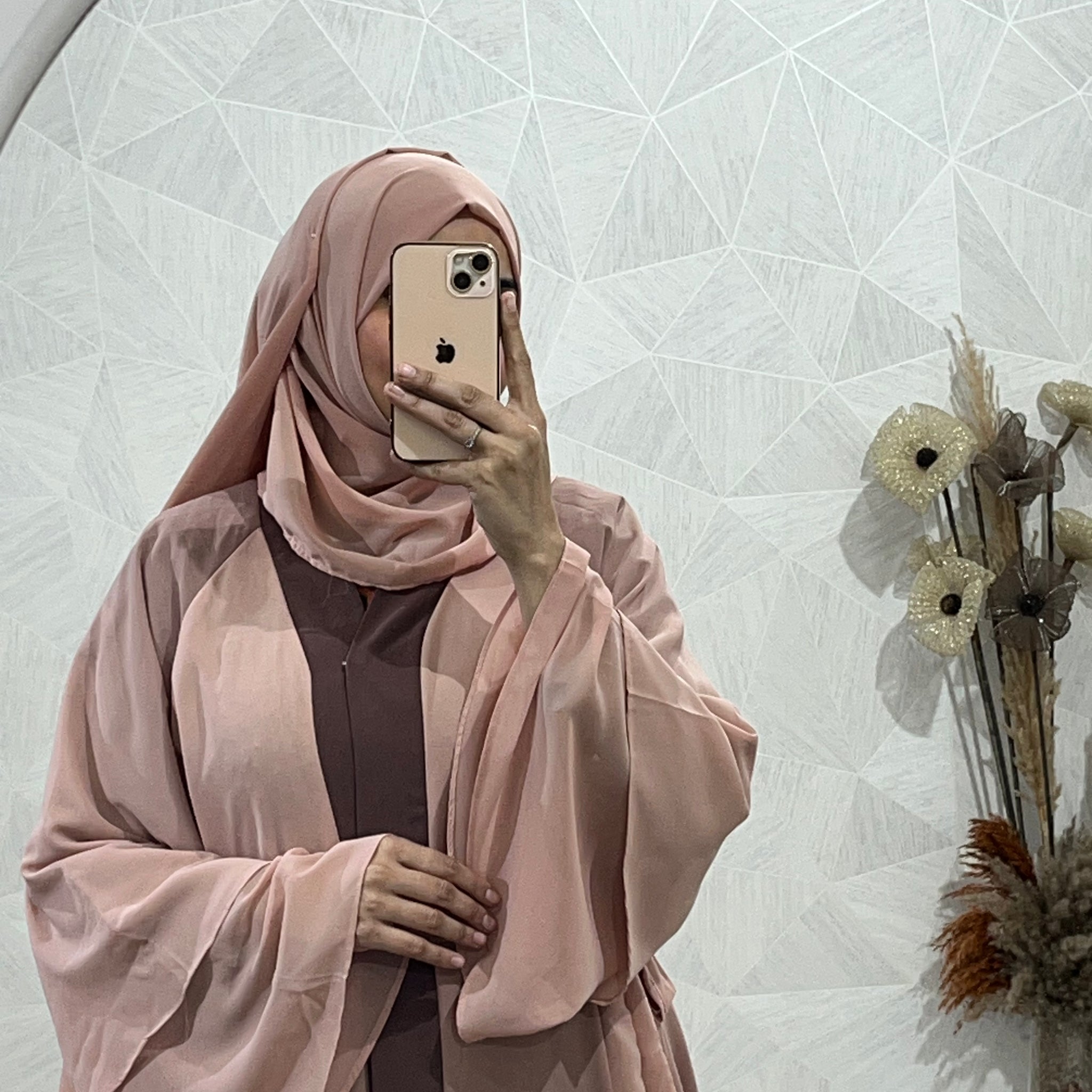 Large Flared Double Layer Abaya