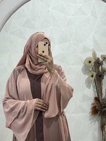 Large Flared Double Layer Abaya