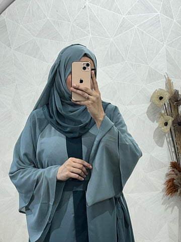 Large Flared Double Layer Abaya